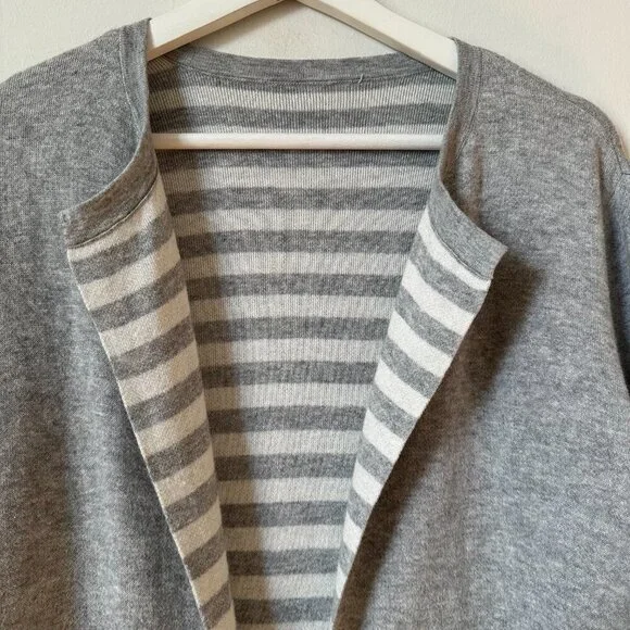 Eileen Fisher Organic Cotton Cashmere Reversible Cardigan - Picture 5 of 7